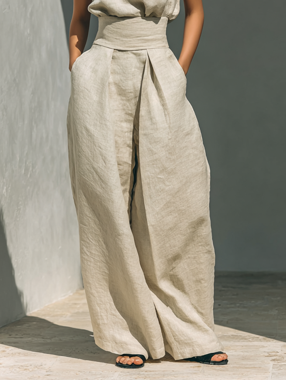 Maria | Conjunto minimalista de algodón y lino