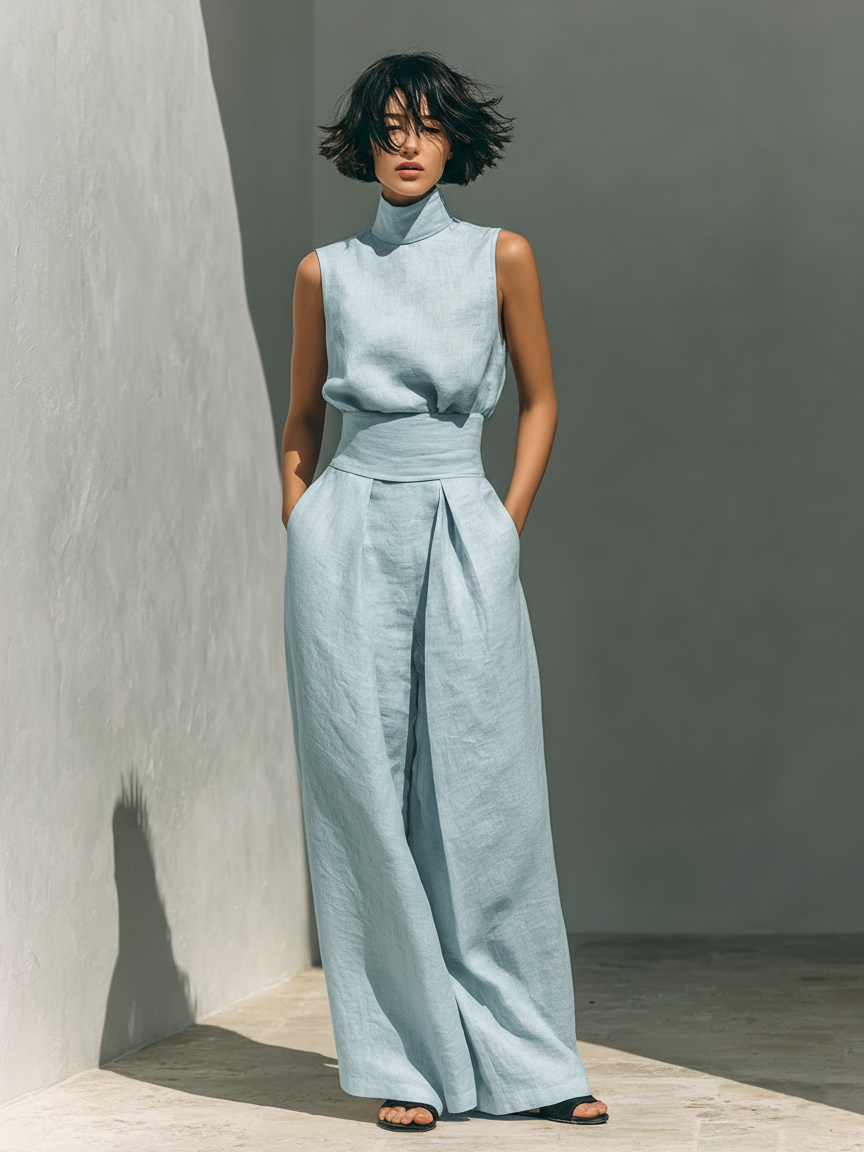 Maria | Conjunto minimalista de algodón y lino