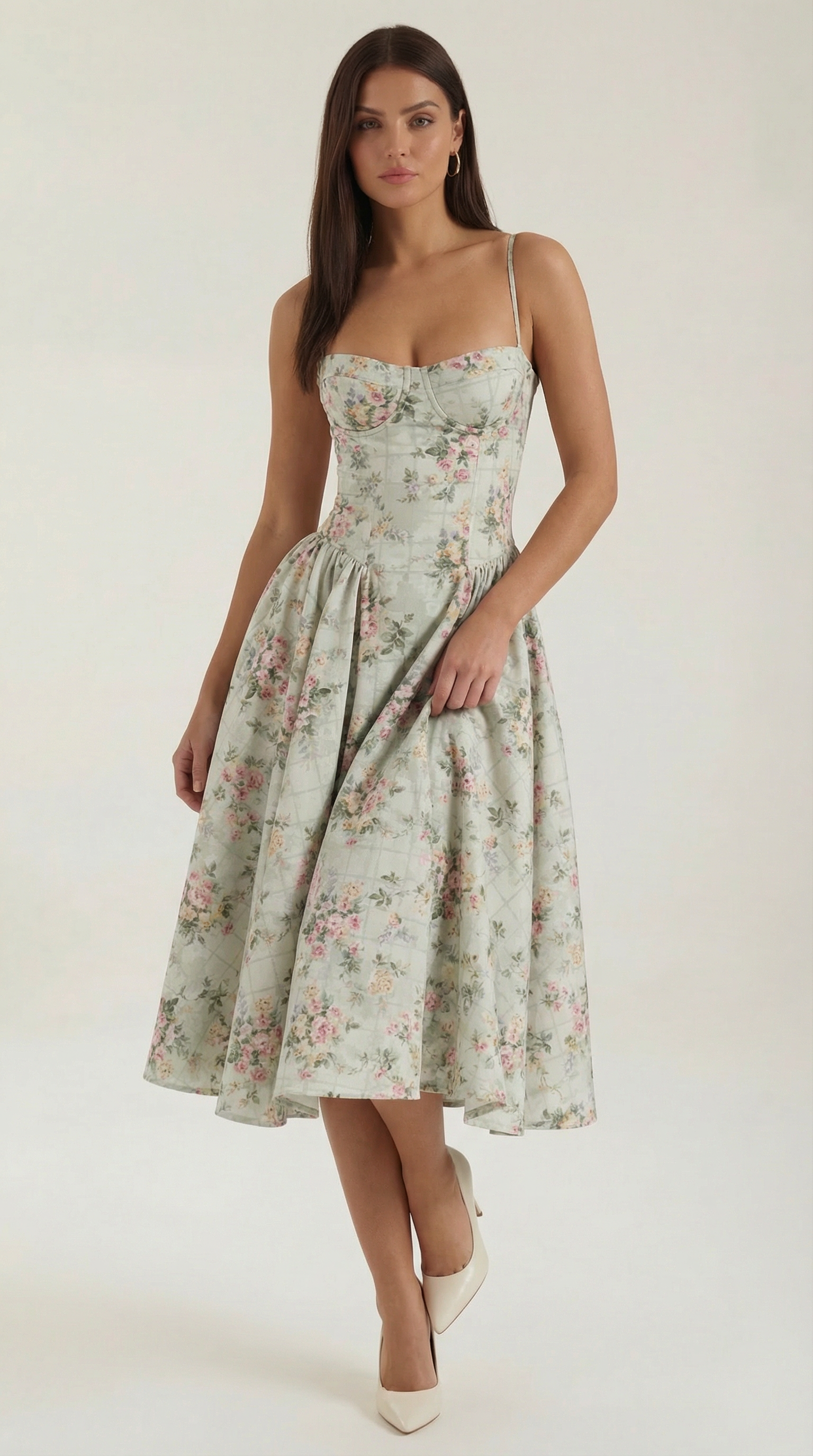 Odette | Midi Corset Floral